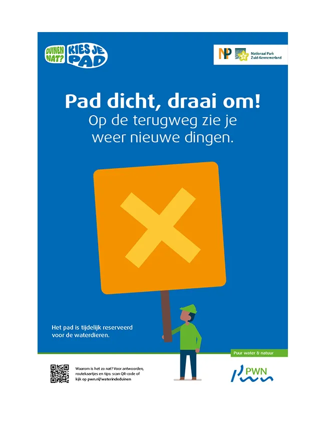 Pad gesloten poster
